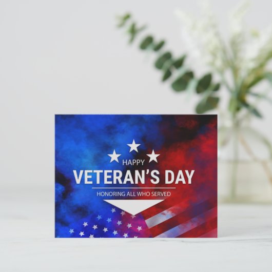 退役軍人の日 – 務めた全員を称える ポストカード (スタンド正面)
