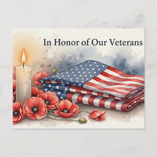 退役軍人の日 – 務めた全員を称える ポストカード (正面)