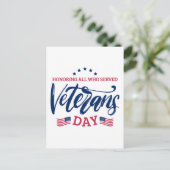 退役軍人の日 – 務めた全員を称える ポストカード (スタンド正面)
