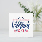 退役軍人の日 – 務めた全員を称える 招待状 (スタンド正面)