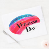 退役軍人の日 – 務めた全員を称える 楕円形シール (封筒)