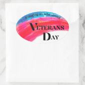 退役軍人の日 – 務めた全員を称える 楕円形シール (バッグ)