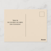 退役軍人の日 - 名誉と記憶 ポストカード (裏面)