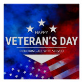 退役軍人の日 - 奉仕したすべての人々を称える ポスター (正面)