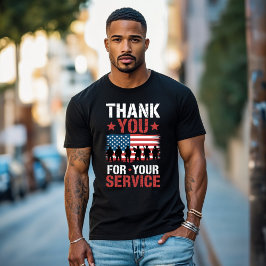 退役軍人の日 奉仕への感謝 Tシャツ