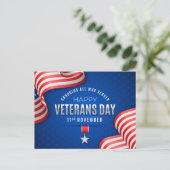 退役軍人の日 - 貴重な奉仕に感謝 ポストカード (スタンド正面)
