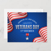 退役軍人の日 - 貴重な奉仕に感謝 ポストカード (正面/裏面)