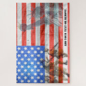 「退役軍人の日」、「軍隊の日」のコラージュ、 ジグソーパズル (縦)