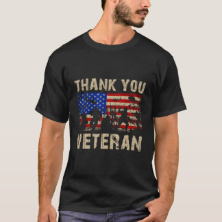退役軍人の日 – 7月4日 – 米国国旗 – ありがとう Tシャツ