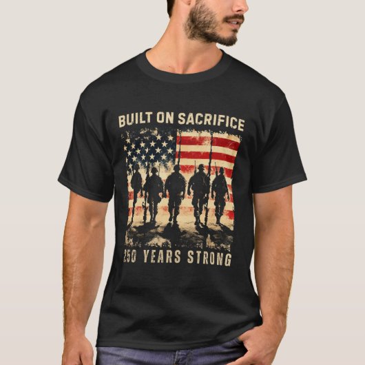 退役軍人の日+7月4日  Tシャツ (正面)