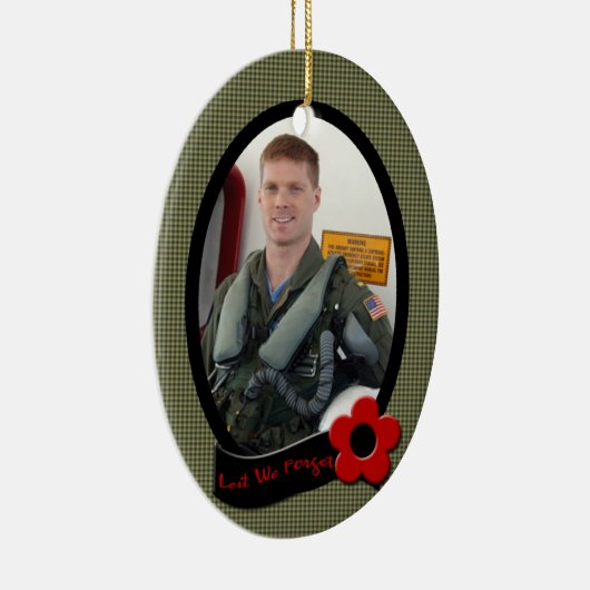 退役軍人の記念の写真のオーナメントの記念品 セラミックオーナメント (右)