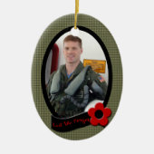 退役軍人の記念の写真のオーナメントの記念品 セラミックオーナメント (正面)