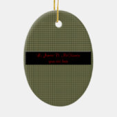 退役軍人の記念の写真のオーナメントの記念品 セラミックオーナメント (裏面)