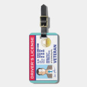 退役軍人の運転免許証 ラゲッジタグ (正面縦)