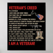 退役軍人のcreed私は退役軍人である誇らしげに今スタンバイ ポスター (正面)