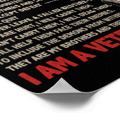 退役軍人のcreed私は退役軍人である誇らしげに今スタンバイ ポスター (角)