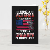 退役軍人はおじいちゃんとして名誉 カード (黄色い花)