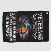 退役軍人はシネマ忙しスのスーパーヒーロー ゴルフタオル (横)