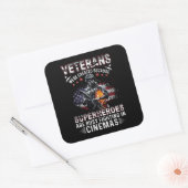 退役軍人はシネマ忙しスのスーパーヒーロー スクエアシール (封筒)