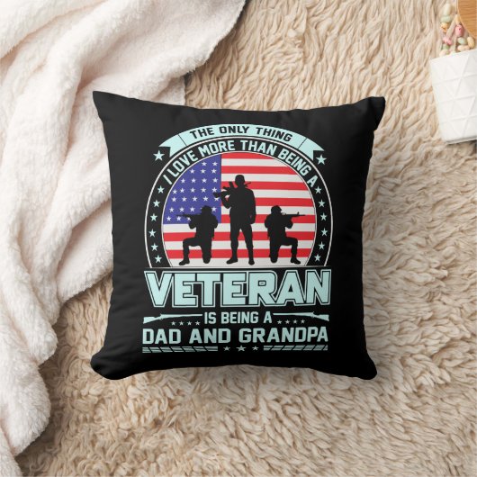 退役軍人はパパとグランドパ米国退役軍人の日 クッション (ブランケット)
