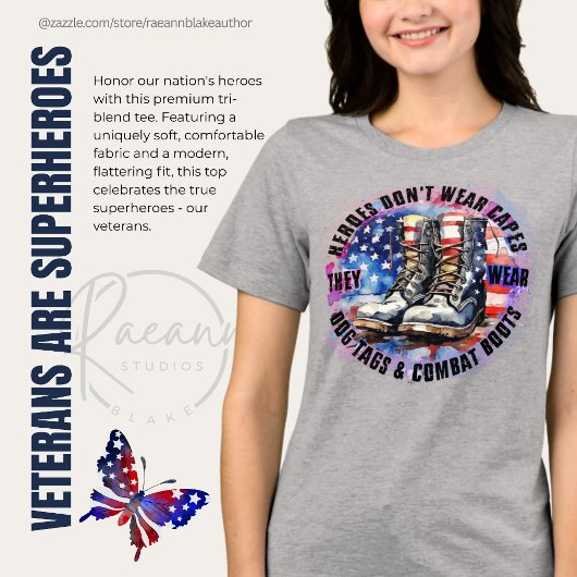 退役軍人はヒーローだ トライブレンドTシャツ