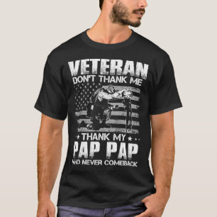 退役軍人は感謝してい私のPAP感謝していのPAPを決して Tシャツ