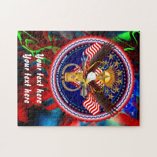 退役軍人は編集しましたり及び変えます背景色をカスタマイズ ジグソーパズル (横)