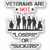 退役軍人は負け犬でも負け犬でもない シール (正面)