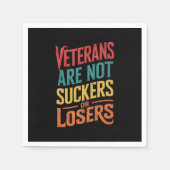 退役軍人は負け犬でも負け犬でもない スタンダードカクテルナプキン (正面)