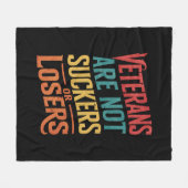 退役軍人は負け犬でも負け犬でもない フリースブランケット (正面(横))