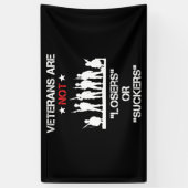 退役軍人は負け犬でも負け犬でもない 横断幕 (縦)