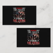 退役軍人をテーマ落ちたにした軍隊サポートMの評価 名刺 (正面/裏面)