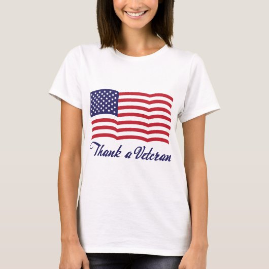 退役軍人を感謝していして下さい Tシャツ (正面)