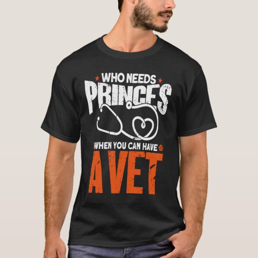 退役軍人を獣医に連れて行けるときに王侯を必要とする者 Tシャツ (正面)