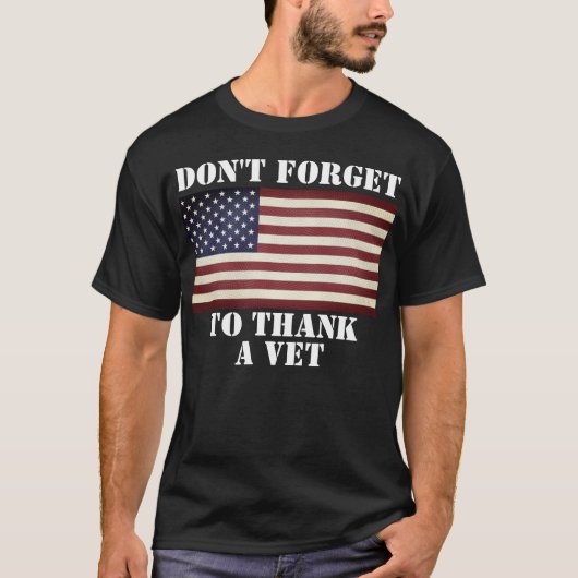退役軍人を称える 獣医に感謝を Tシャツ (正面)