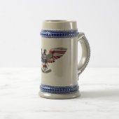 退役軍人アメリカン誇りを持った・イーグル ビールジョッキ (正面右)