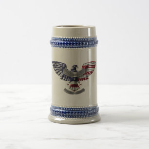 退役軍人アメリカン誇りを持った・イーグル ビールジョッキ