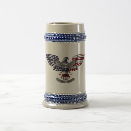 退役軍人アメリカン誇りを持った・イーグル ビールジョッキ (中央)