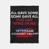 退役軍人アンチ切り荷車を引く札のVe用の骨拍数 フリースブランケット (正面)