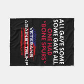 退役軍人アンチ切り荷車を引く札のVe用の骨拍数 フリースブランケット (正面(横))