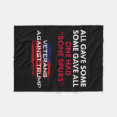 退役軍人アンチ切り荷車を引く札のVe用の骨拍数 フリースブランケット (正面(横))