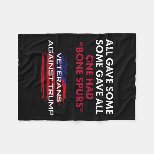 退役軍人アンチ切り荷車を引く札のVe用の骨拍数 フリースブランケット (正面(横))