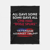 退役軍人アンチ切り荷車を引く札のVe用の骨拍数 フリースブランケット (正面)