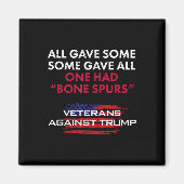 退役軍人アンチ切り荷車を引く札のVe用の骨拍数 マグネット (正面)