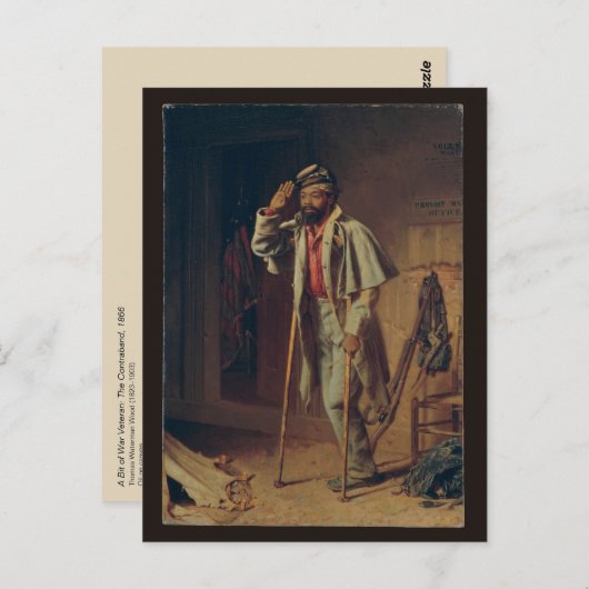 退役軍人ウッド – 南北戦争アフリカ系アメリカ人 ポストカード (正面/裏面)