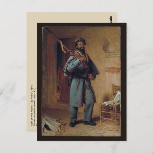 退役軍人ウッド – 南北戦争アフリカ系アメリカ人 ポストカード (正面/裏面)