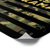 退役軍人カマラカモフラージアメリカ国旗Harri ポスター (角)