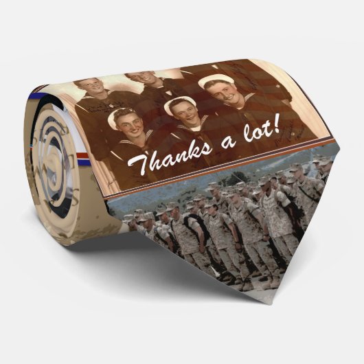 退役軍人コラージュ退役軍人デイ感謝していタイ – たくさん！ ネクタイ (ロール)