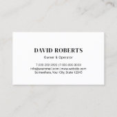 退役軍人ジャンクの取り外しと運搬サービス 名刺 (裏面)