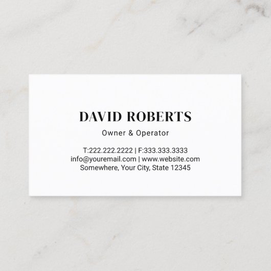 退役軍人ジャンクの取り外しと運搬サービス 名刺 (裏面)